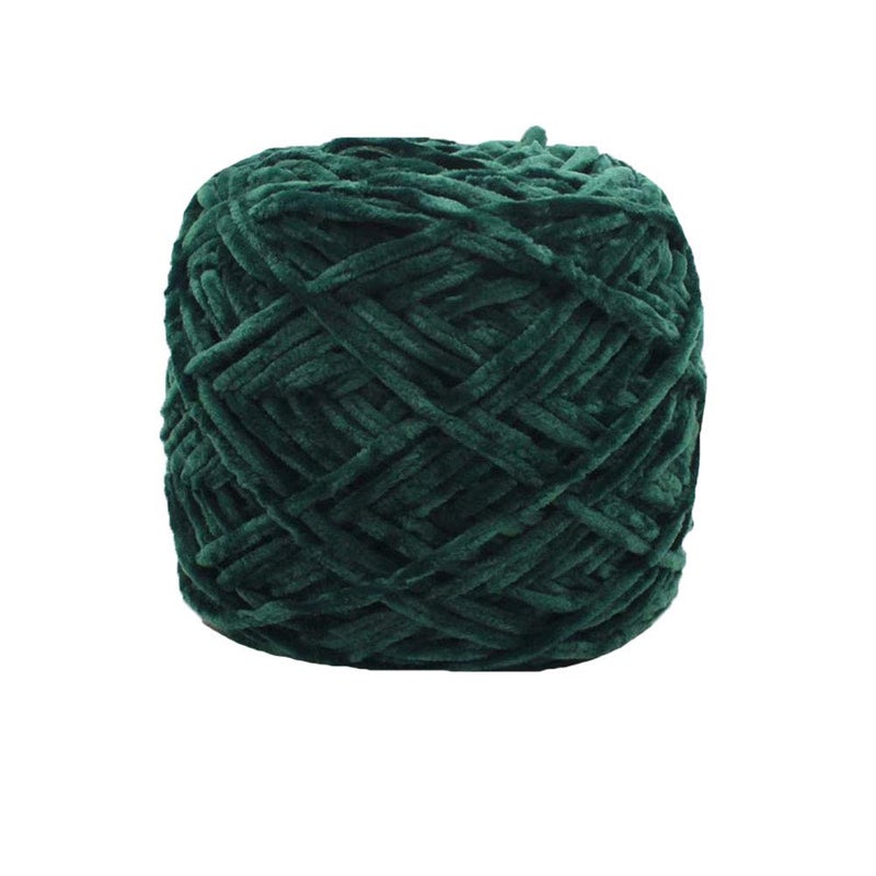 Clisil Knitting Chenille Velvet Yarn - Bulky Luxury Polyester for Crochet, Hat, Scarf, Sweater, Shawl - 8oz/250g - Image 1